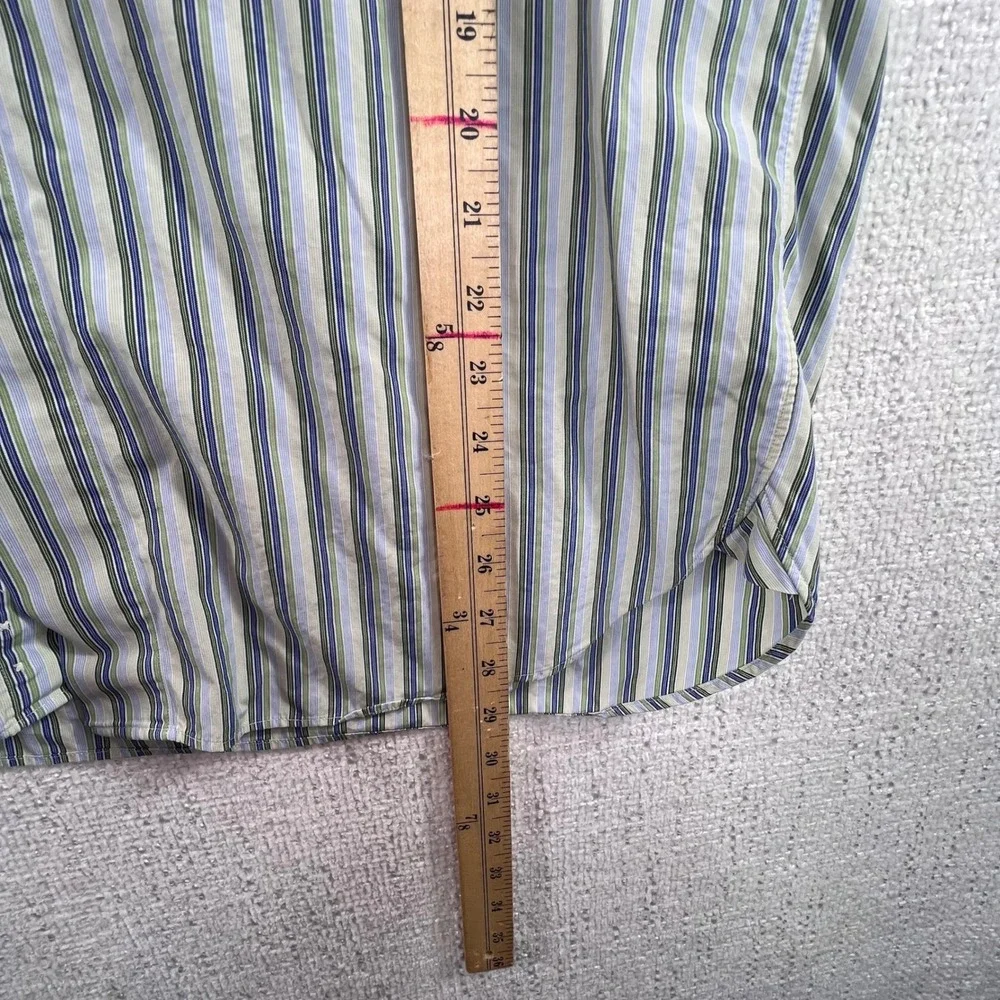 J Crew Mens Striped Button Down Long Sleeve Casual Dress Shirt‎ Size L
